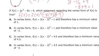 PARCC EOY Practice Test question #22 algebra 1