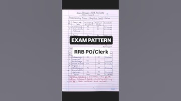 New exam pattern of RRB PO and clerk #rrbpo #rrbclerk #newpattern #banking #exams #exampattern2024