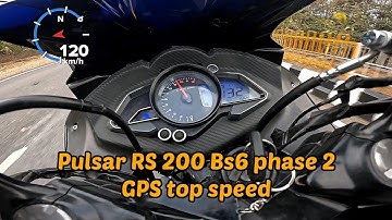 2024 Bs6 phase 2 Pulsar RS 200 gps top speed #pulsar #topspeed #gopro