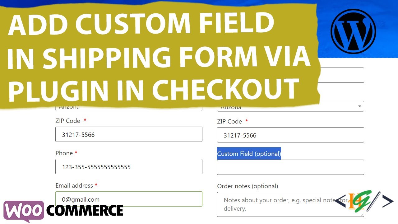 How to Add Additional Custom Field using Plugin in Checkout Shipping ...