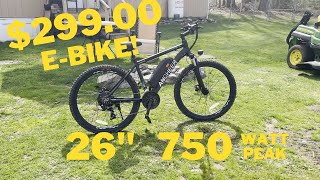 $299.00 Ancheer 26', 750 watt Ebike