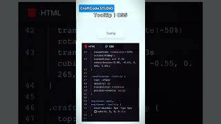 Tooltip | CSS | CraftCode STUDIO #coding #craftcodestudio #frontend #webdevelopnent #css #html #fyp