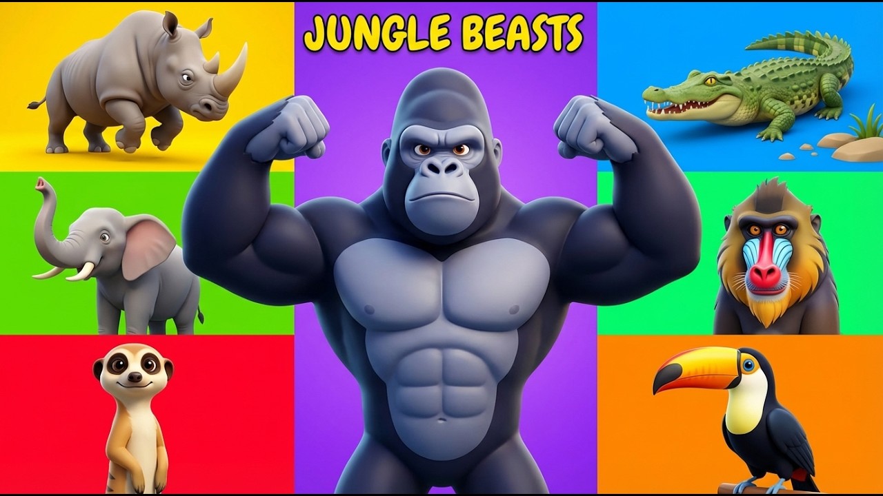 Safari Animal Sound Song 2026 🦁🐘 | Fun Kids Nursery Rhymes & Learning Sounds