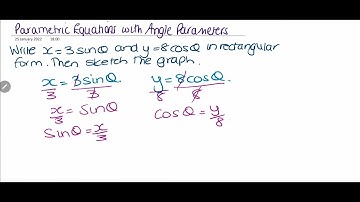 Parametric Equations in Rectangular form with angle parameters