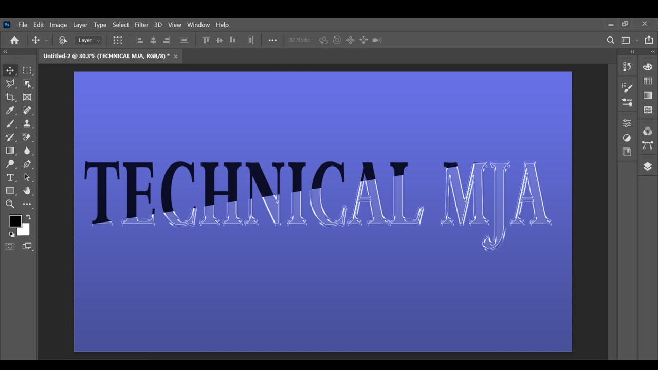 Как создать эффект текста на стекле в Photoshop 🔍✨ | Пошаговое руководство. Реалистичный эффект т...