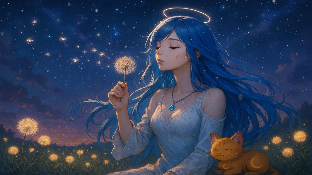 Luna’s Starfield Wish | 1 Hour of Lo-fi Vibes for Stillness & Soft Focus