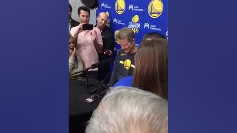 Kerr snippet on Klay saying “Yes!” when he doesn’t have to do interviews; practice day before POR G2