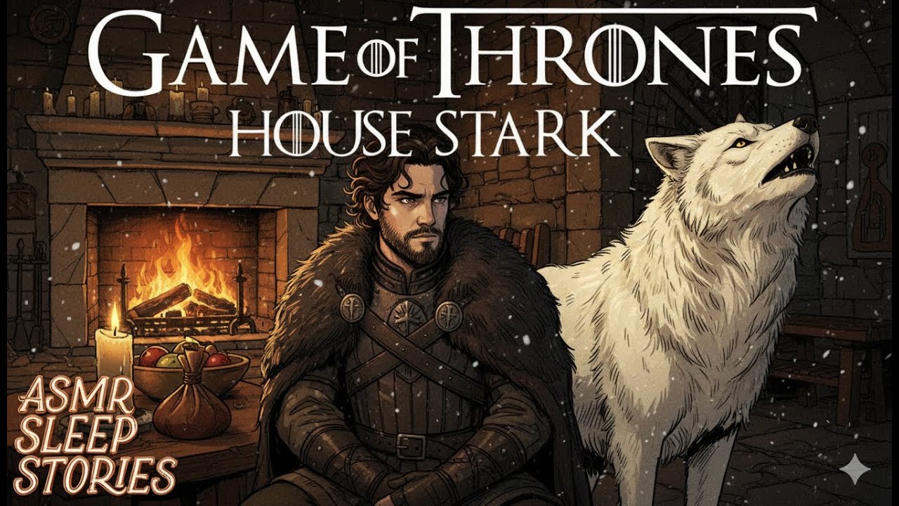 The Secrets of House Stark, Dire Wolves & The Long Night | Game of Thrones Asmr Lore for Sleep