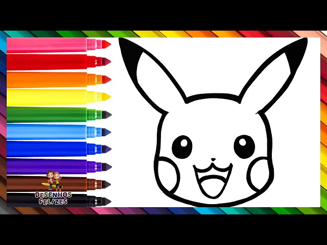 30 Desenhos Infantis Fáceis para Colorir e se Divertir!  Desenho para desenhar  facil, Desenhos fáceis, Arte com o pikachu