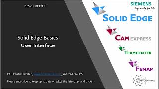 Solid Edge Basics - User Interface