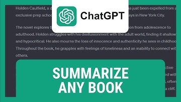 Summarize Any Book with ChatGPT