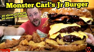 Monster Carl's Jr Western Bacon Cheeseburger | ManvFood  | 9lbs