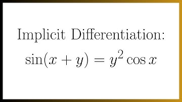 Implicit Differentiation Example with Sin and Cos