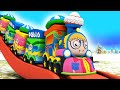 Happy Holiday Winter - Choo Choo Cartoon Animation Trains for Kids - Toy Factory Trains