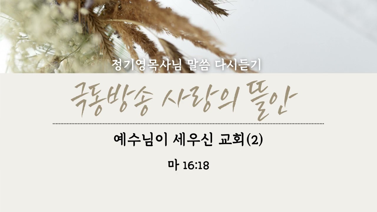 예수님이 세우신 교회 (2)