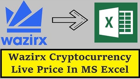 Wazirx Cryptocurrency Live Price Data In MS Excel | Wazirx Data In Excel | Wazirx API