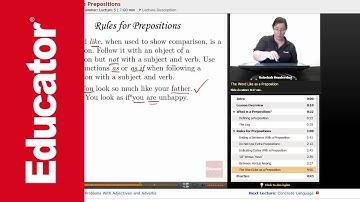 "Problems with Prepositions" | Advanced English Grammar with Educator.com