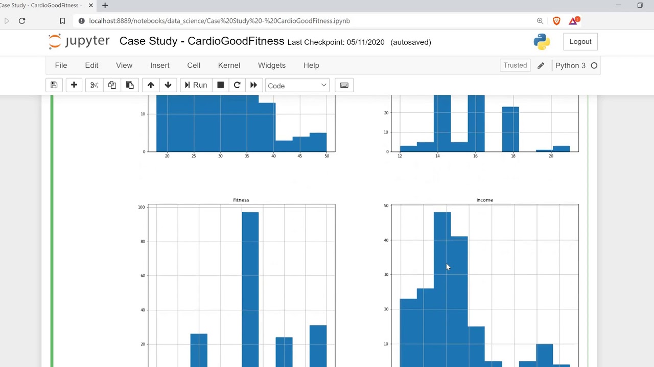 Case Study - Descriptive Statistics - CardioGoodFitness - YouTube