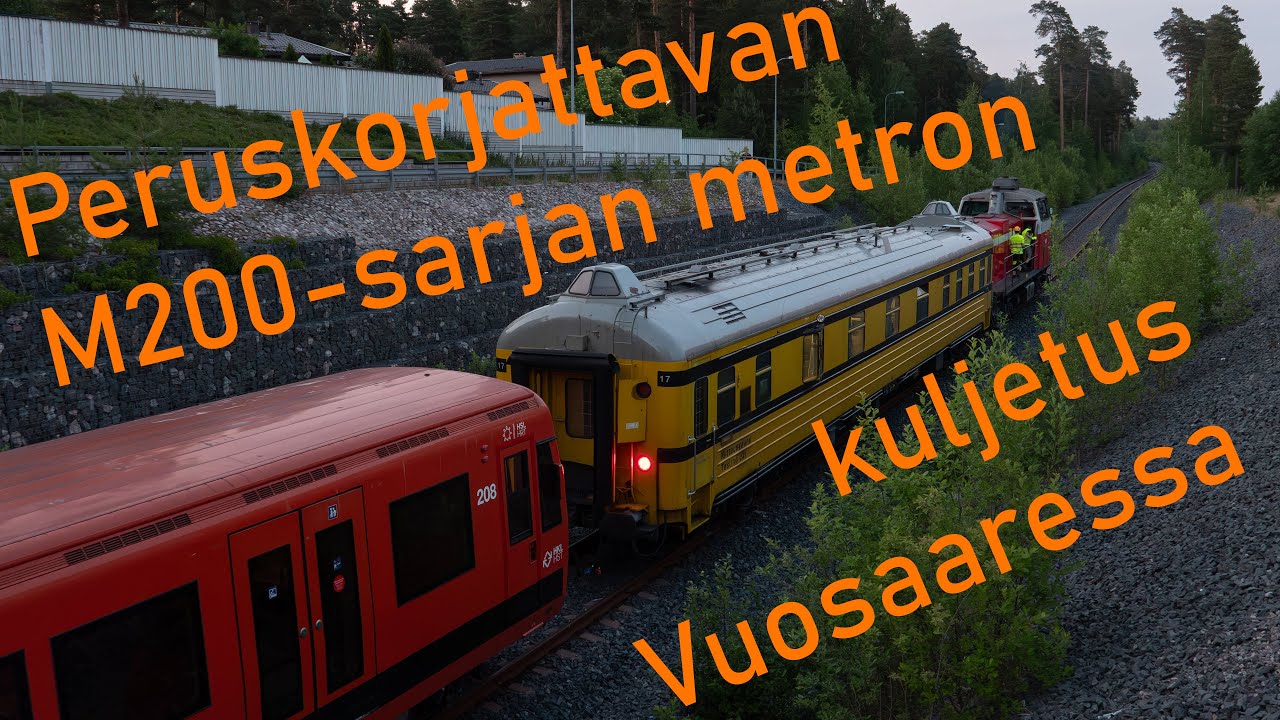 [4K] Peruskorjattavan M200-sarjan metron kuljetus Vuosaaressa