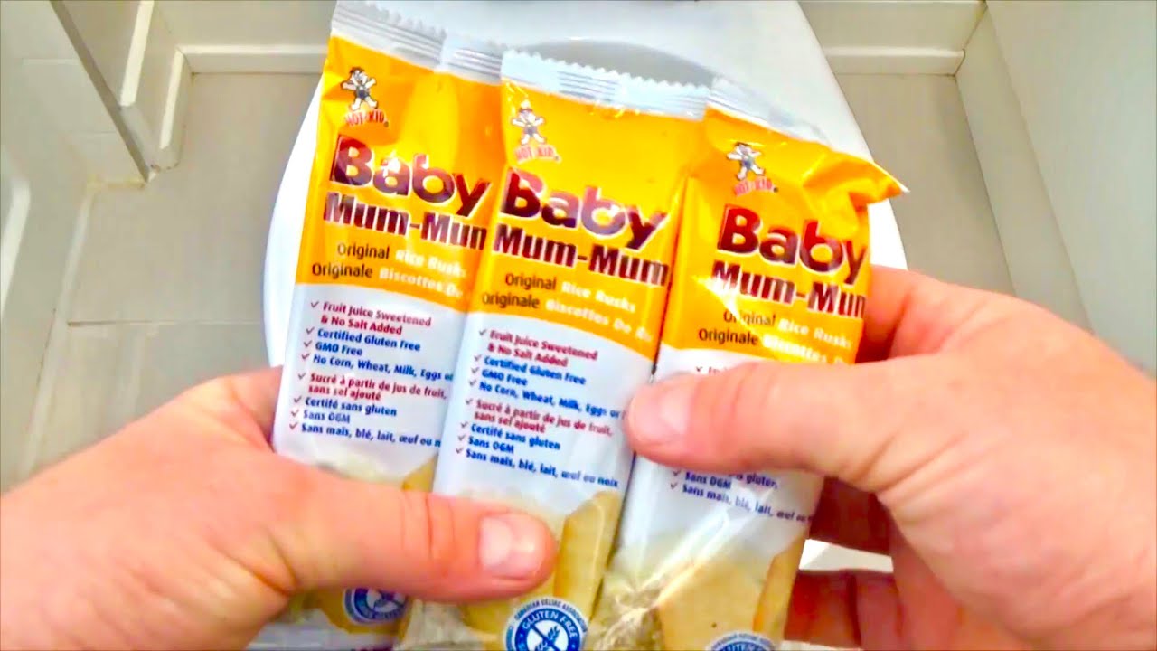 Will it Flush? - Baby Mum-Mum - Rice Crackers - YouTube