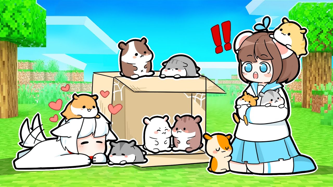 Mèo Simmy Và Bé Mưa Giải Cứu 10 Bé Chuột Hamster Bị Bỏ Rơi Trong Minecraft