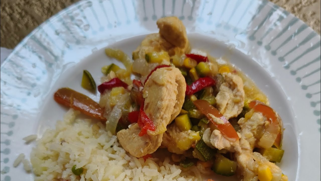 Cómo se cocina fajitas de pollo con calabacitas, morrón y granos de elote??  # foodmexican #food #cu