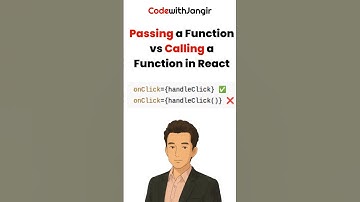 Passing a Function vs Calling a Function in React  #interview #javascript #react #codewithjangir