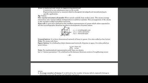 ME - Crystal Structure of Metals