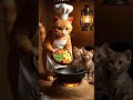 Miniature Village Life with Cat Family | Homemade Bread & Vegetable Cooking😺🥕🧅🍅🥦 cat cartoon