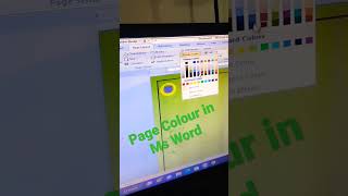 Page Colour in Ms Word #dailyshorts #shortvideo