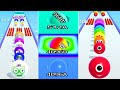 NUMBERBLOCKS (12 to 22) Ball Run 2048 powerGauge vs Number Ball Blend | Rainbow 4096D Tile!