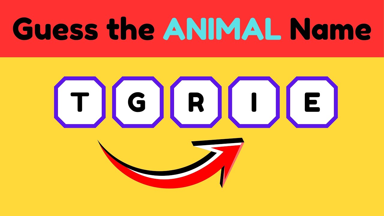 30 Scrambled Animal Names Challenge! How Many Can You Guess?