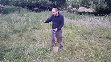 Get ready to dig: Nick digs a test pit
