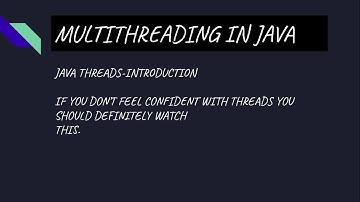 Java Threads Introduction.Multithreading Series. If u feel uncomfortable with threads, this is 4 u.