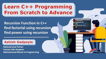 #35 Recursion Function in C++ | find factorial using recursion | find power using recursion in C++