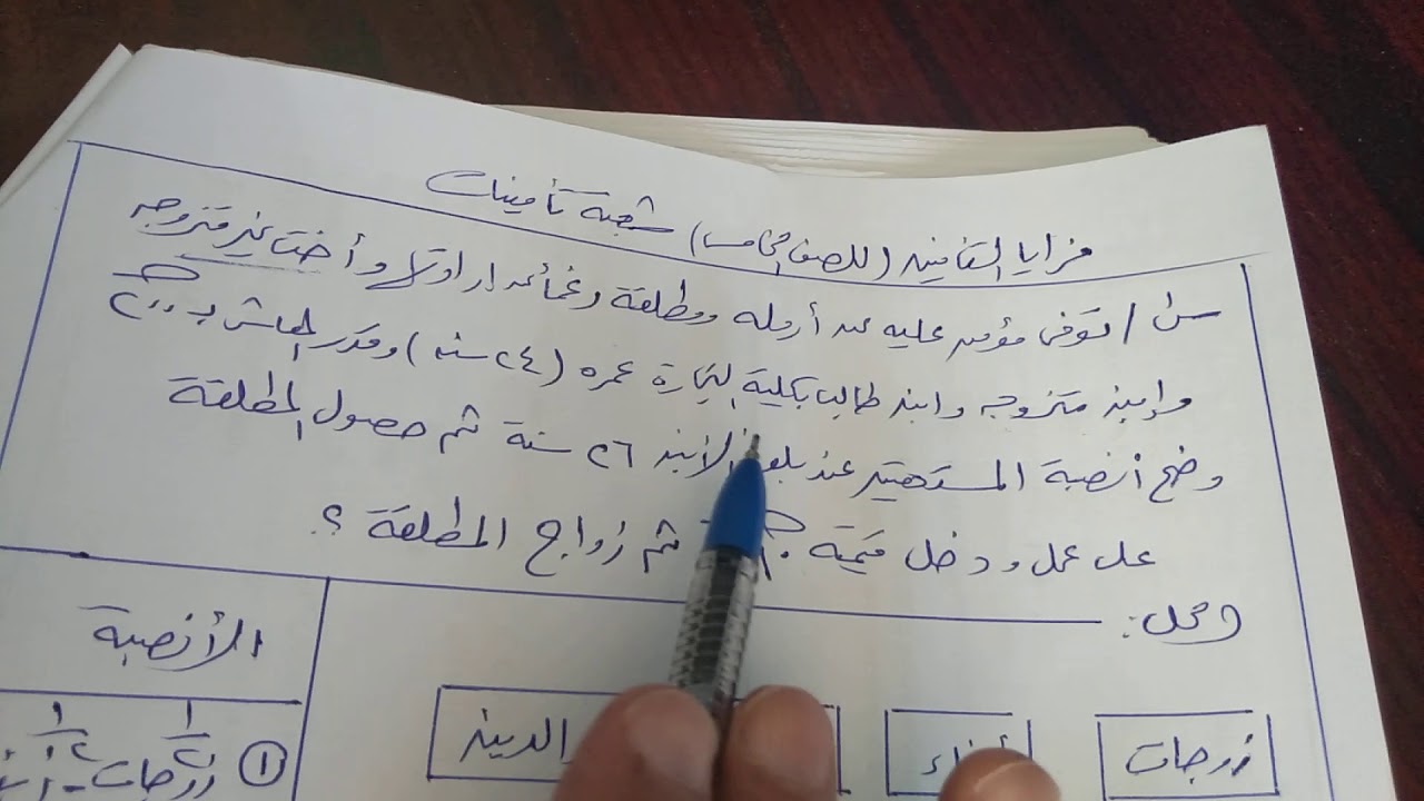 مراجعة ليلة الأمتحان في المزاياالتأمينية(1)