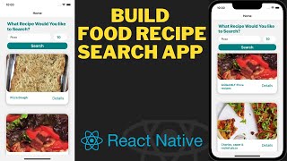 Build Food Recipe Search App using React Native with Modern UI | Navigation
