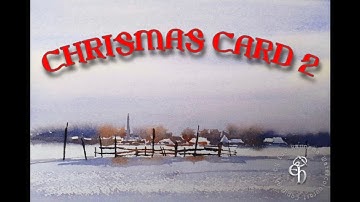 Winter Christmas card series in watercolour II