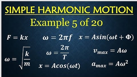 How to Solve S.H.M problems in physics - Example 5 of 20