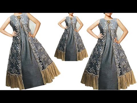 Stylish Latest full Stiched Women's Rayon Long Kurti Gown With Jacket