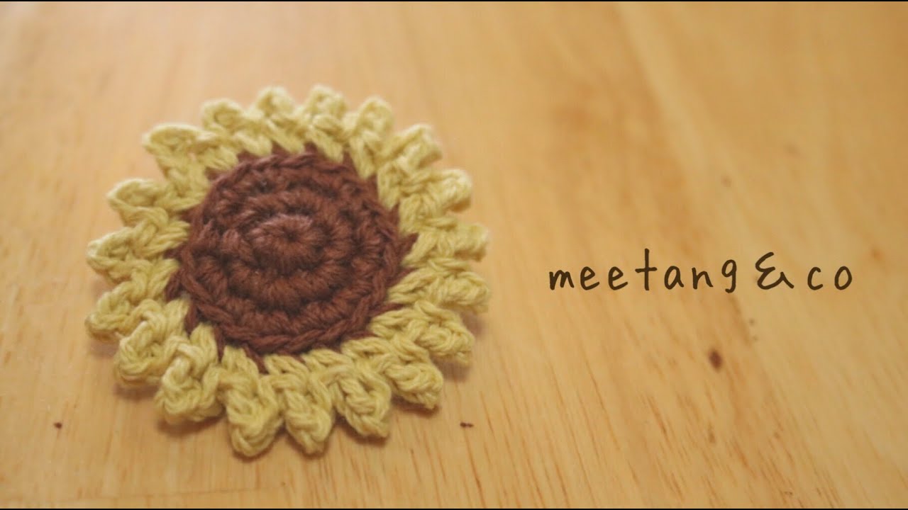 かぎ針編み ハートのコースターの編み方 Youtube