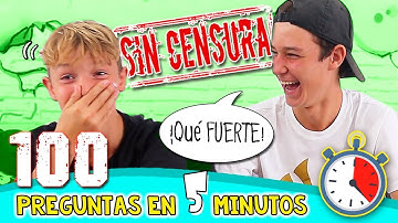 Contestamos 100 PREGUNTAS en 5 MINUTOS ⏱ HUGO y MATEO Reto respondiendo PREGUNTAS INCÓMODAS  😳