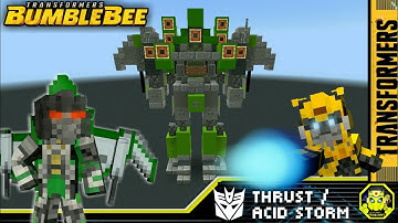 Minecraft - how to build Thrust / Acid storm from 🐝Bumblebee movie! สอนสร้าง ทรัส/อคิดสตอร์ม