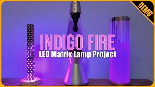 LED Matrix Lamp: Indigo Fire Effect