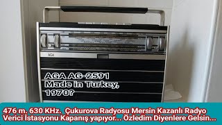 476 m. 630 KHz Çukurova Radyosu Mersin Kazanlı Radyo Verici İstasyonu Kapanış Yapıyor...