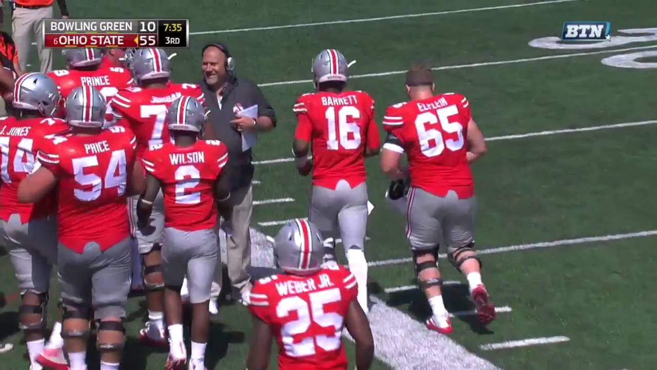 J.T. Barrett Tosses Sixth TD Pass vs. Bowling Green