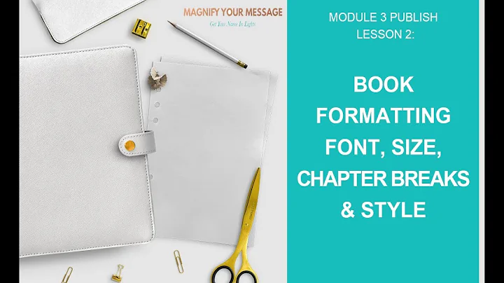 Book Formatting   font, size, chapter breaks & style