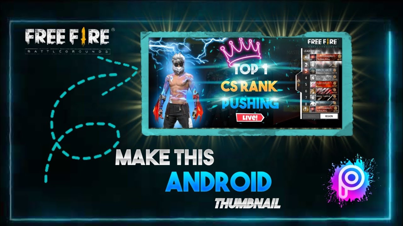 How To Make Gaming Live Stream Thumbnail On Android FREE FIRE 