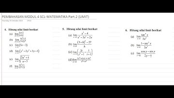 PEMBAHASAN MODUL 4 SCL Matematika TPB ITB Part.2 (LIMIT)