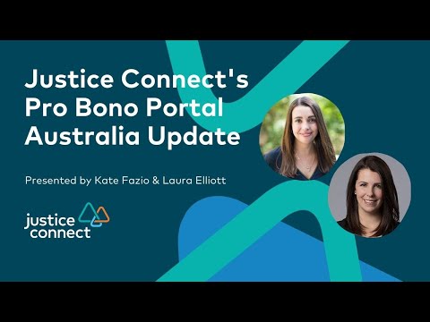 Digital Innovation Showcase 2022: Pro Bono Portal Australia Update | Justice Connect